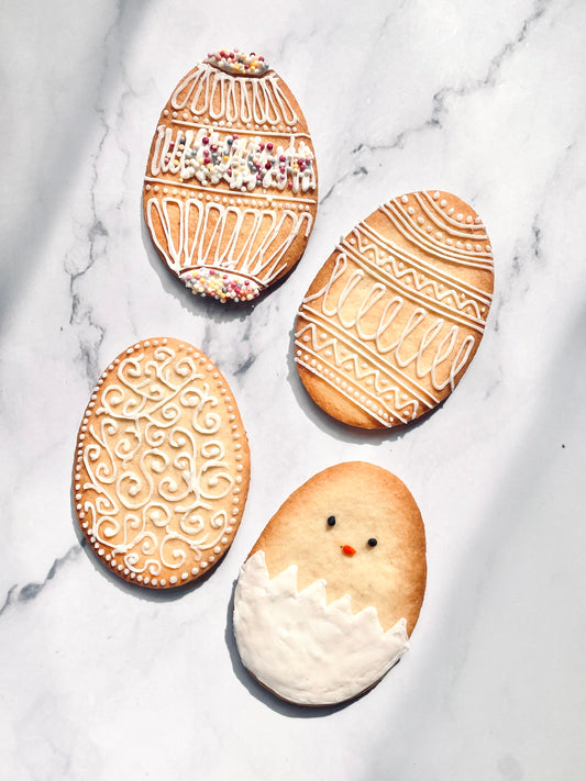 A Sweet and Buttery Easter Egg Hunt: Vanilla Easter Egg Butter Cookies